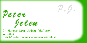 peter jelen business card